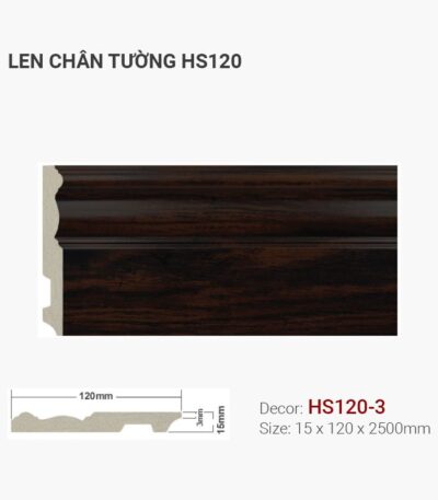 Len Chân Tường Nhựa Cao 120mm HS120-3