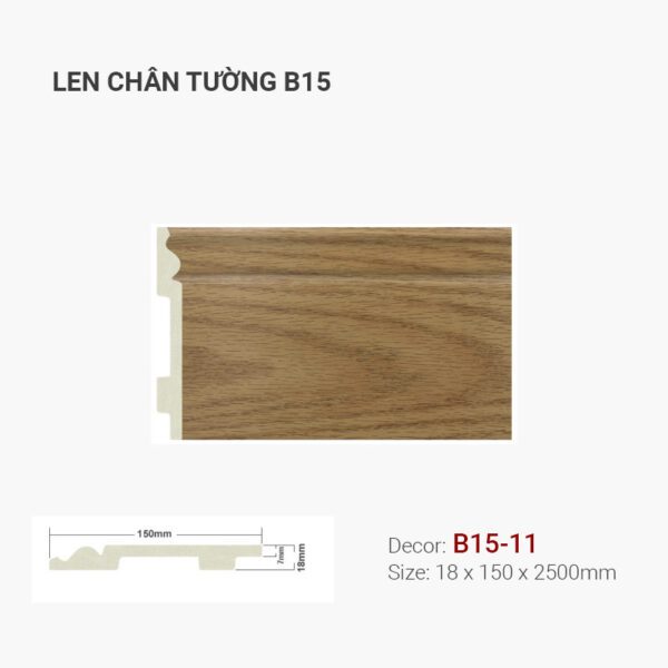 Len Chân Tường Nhựa Cao 150mm B15-11