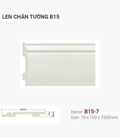 Len Chân Tường Nhựa Cao 150mm B15-7