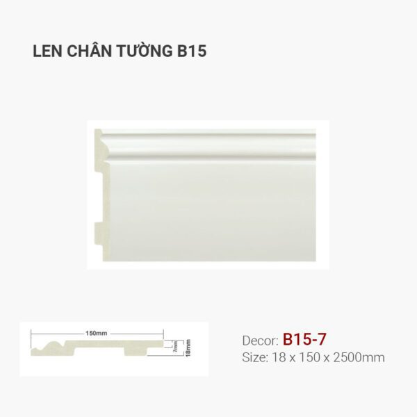 Len Chân Tường Nhựa Cao 150mm B15-7