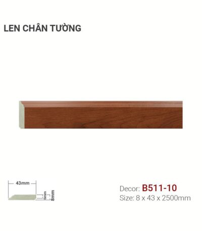 Len Chân Tường Nhựa Cao 43mm B511-10