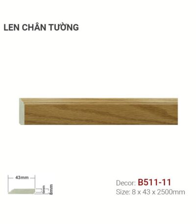 Len Chân Tường Nhựa Cao 43mm B511-11
