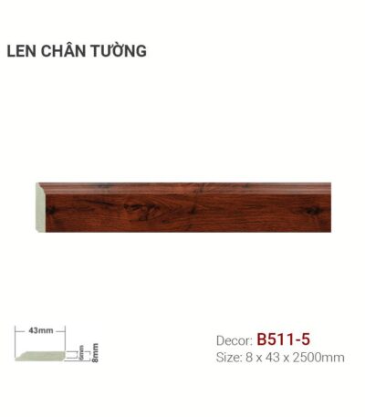 Len Chân Tường Nhựa Cao 43mm B511-5