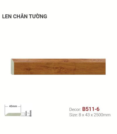 Len Chân Tường Nhựa Cao 43mm B511-6