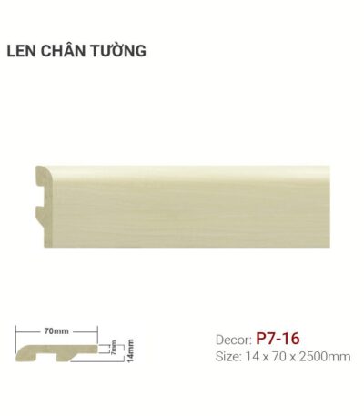 Len Chân Tường Nhựa Cao 70mm P7-16