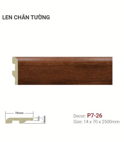 Len Chân Tường Nhựa Cao 70mm P7-26