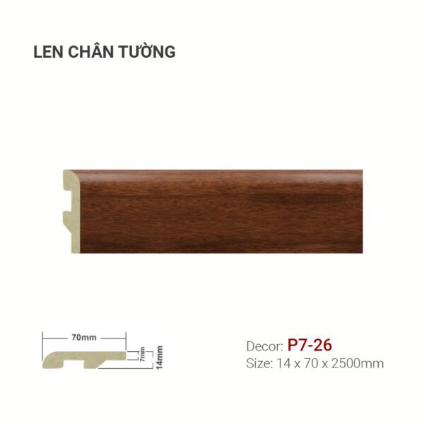 Len Chân Tường Nhựa Cao 70mm P7-26