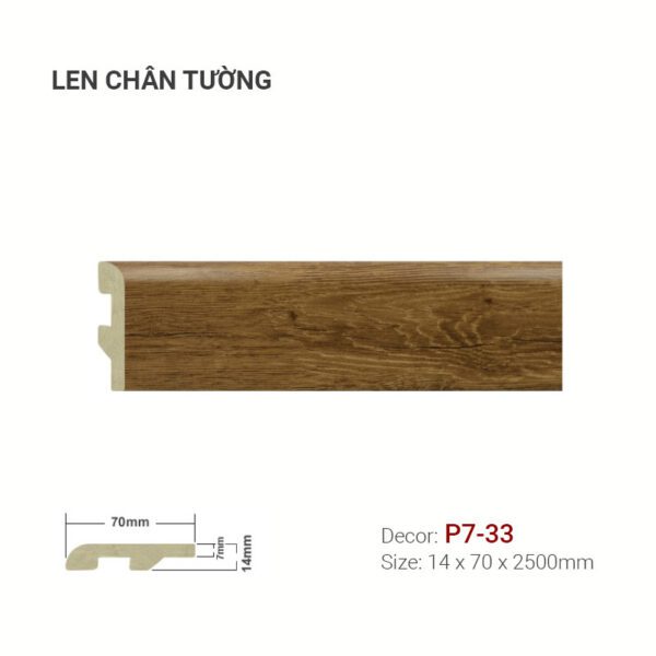 Len Chân Tường Nhựa Cao 70mm P7-33