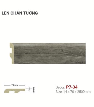 Len Chân Tường Nhựa Cao 70mm P7-34