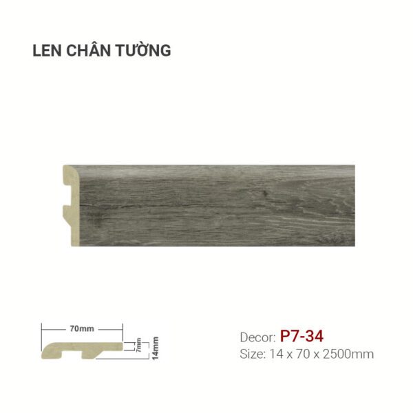 Len Chân Tường Nhựa Cao 70mm P7-34
