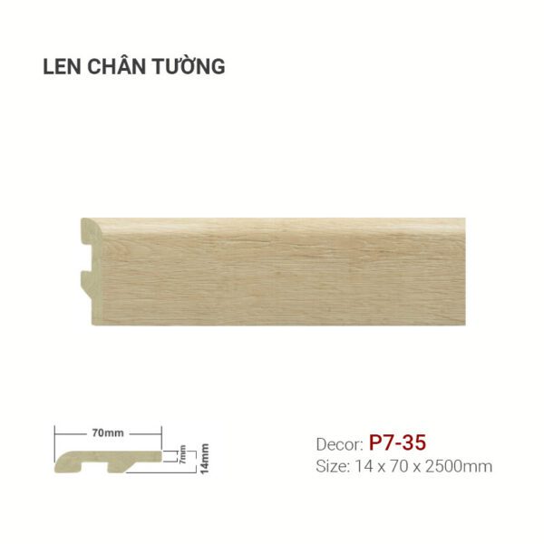 Len Chân Tường Nhựa Cao 70mm P7-35