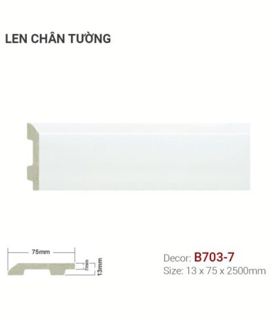 Len Chân Tường Nhựa Cao 75mm B703-7