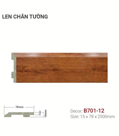 Len Chân Tường Nhựa Cao 78mm B701-12