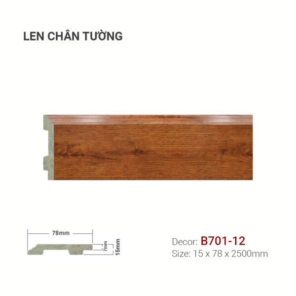 Len Chân Tường Nhựa Cao 78mm B701-12