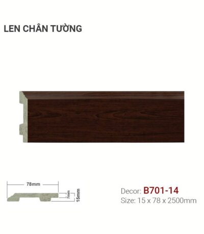 Len Chân Tường Nhựa Cao 78mm B701-14