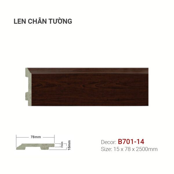 Len Chân Tường Nhựa Cao 78mm B701-14