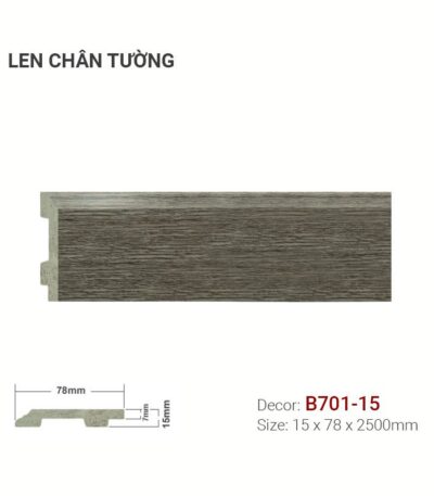 Len Chân Tường Nhựa Cao 78mm B701-15