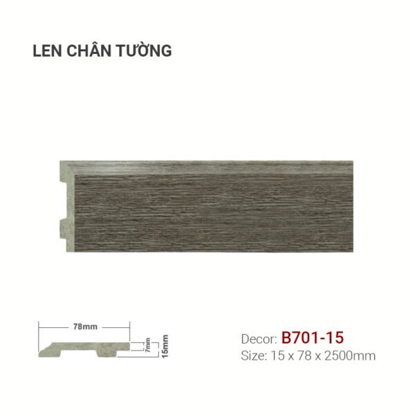 Len Chân Tường Nhựa Cao 78mm B701-15