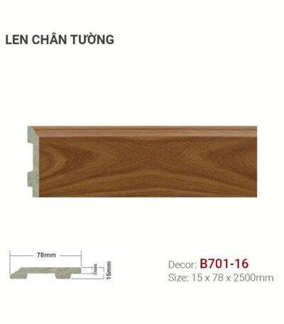 Len Chân Tường Nhựa Cao 78mm B701-16
