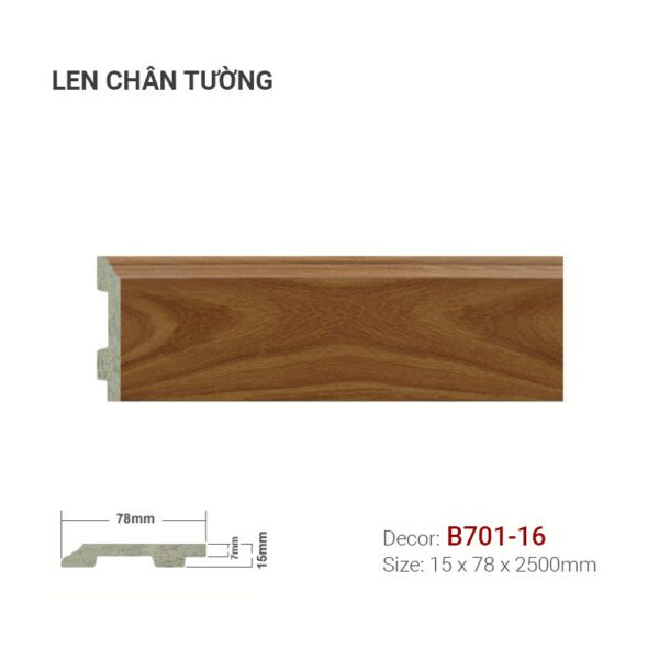 Len Chân Tường Nhựa Cao 78mm B701-16