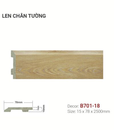 Len Chân Tường Nhựa Cao 78mm B701-18