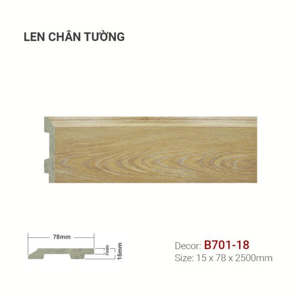 Len Chân Tường Nhựa Cao 78mm B701-18