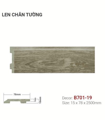 Len Chân Tường Nhựa Cao 78mm B701-19