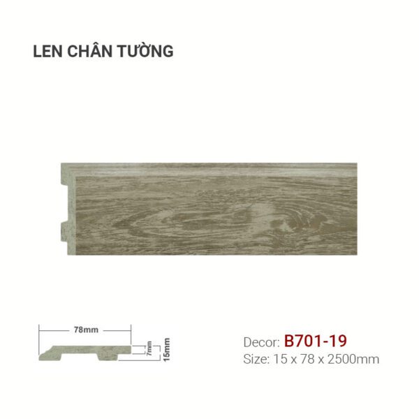 Len Chân Tường Nhựa Cao 78mm B701-19