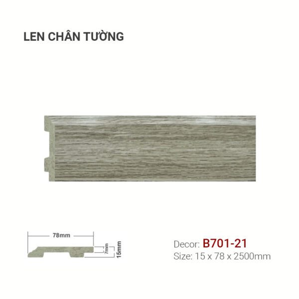 Len Chân Tường Nhựa Cao 78mm B701-21