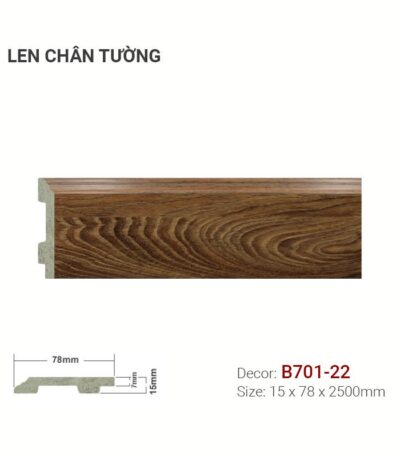 Len Chân Tường Nhựa Cao 78mm B701-22
