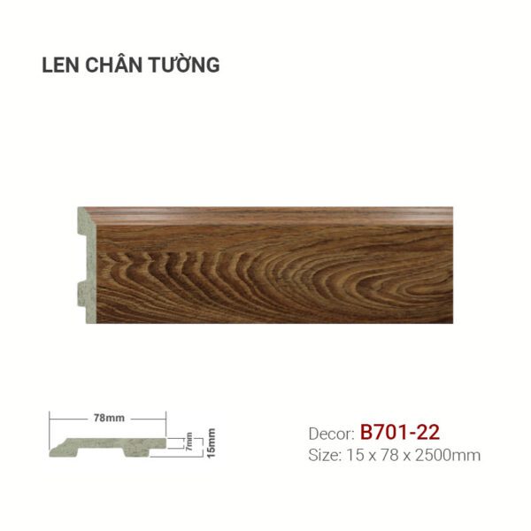 Len Chân Tường Nhựa Cao 78mm B701-22