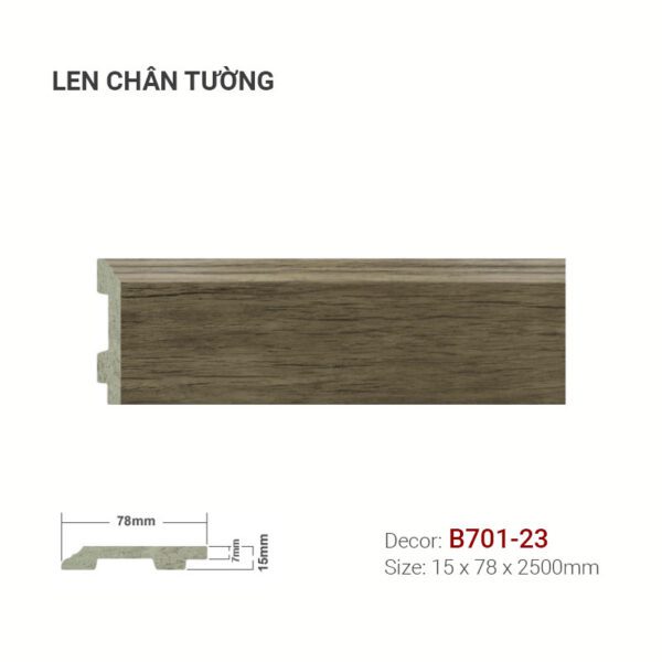 Len Chân Tường Nhựa Cao 78mm B701-23