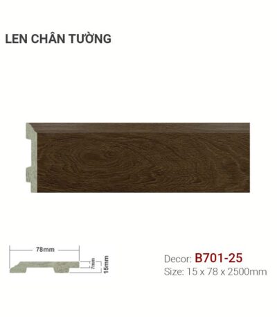 Len Chân Tường Nhựa Cao 78mm B701-25