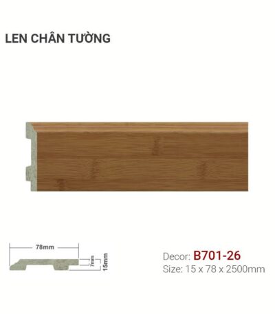 Len Chân Tường Nhựa Cao 78mm B701-26