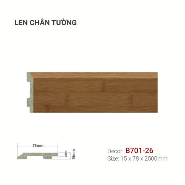 Len Chân Tường Nhựa Cao 78mm B701-26