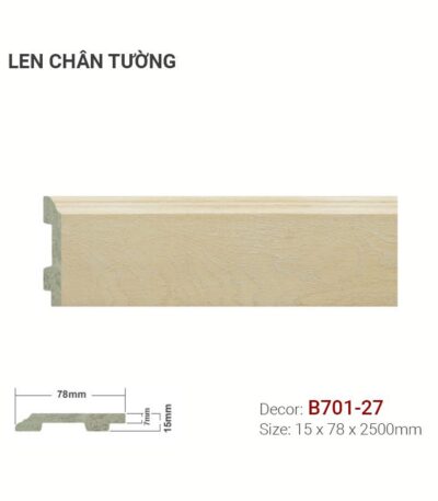 Len Chân Tường Nhựa Cao 78mm B701-27
