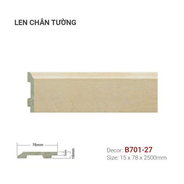 Len Chân Tường Nhựa Cao 78mm B701-27