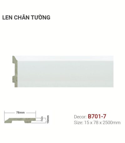 Len Chân Tường Nhựa Cao 78mm B701-7