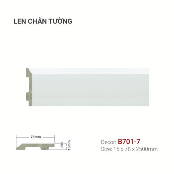 Len Chân Tường Nhựa Cao 78mm B701-7