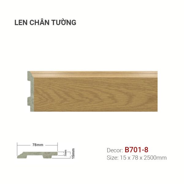Len Chân Tường Nhựa Cao 78mm B701-8