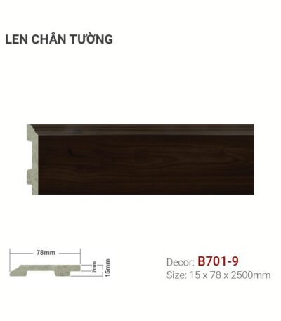 Len Chân Tường Nhựa Cao 78mm B701-9
