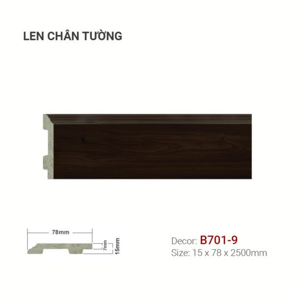 Len Chân Tường Nhựa Cao 78mm B701-9