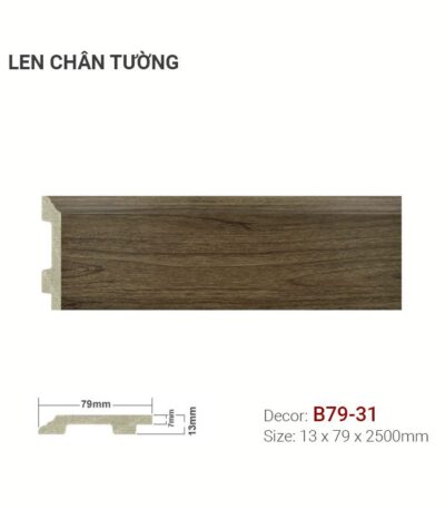 Len Chân Tường Nhựa Cao 79mm B79-31