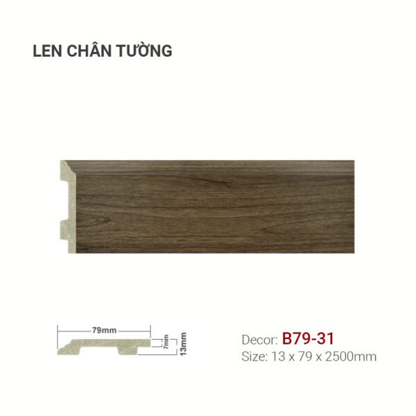 Len Chân Tường Nhựa Cao 79mm B79-31