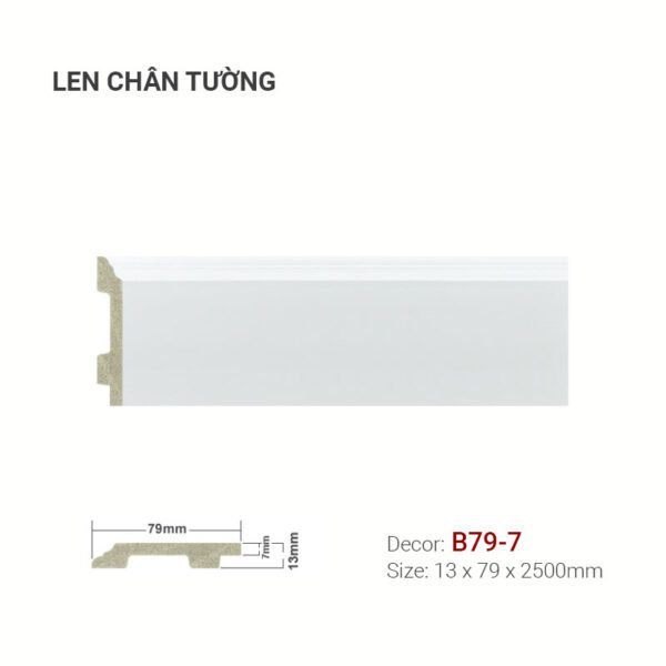 Len Chân Tường Nhựa Cao 79mm B79-7