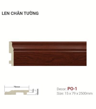 Len Chân Tường Nhựa Cao 79mm PO-1