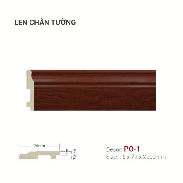 Len Chân Tường Nhựa Cao 79mm PO-1
