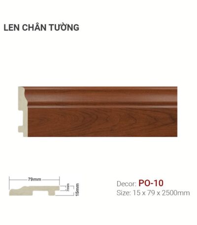 Len Chân Tường Nhựa Cao 79mm PO-10