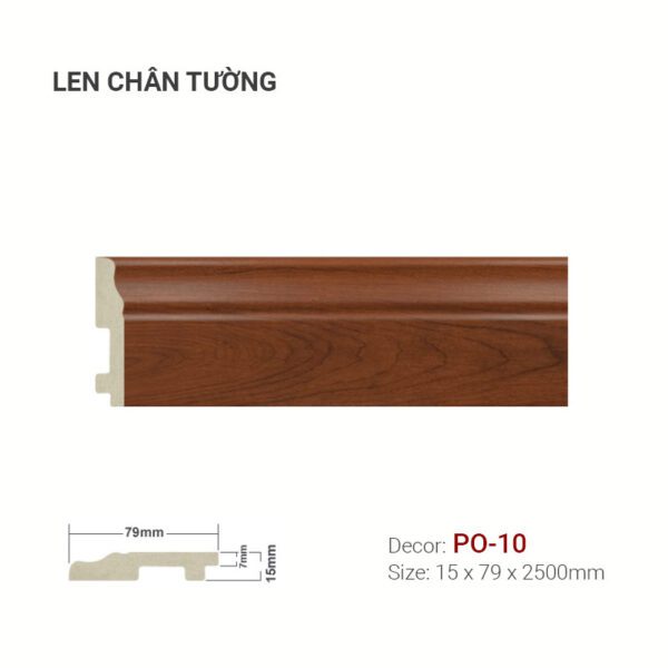 Len Chân Tường Nhựa Cao 79mm PO-10