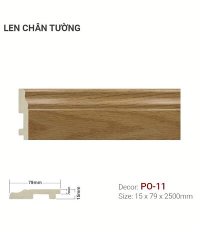 Len Chân Tường Nhựa Cao 79mm PO-11